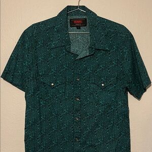 Ben Sherman Green Paisley Button Down Shirt